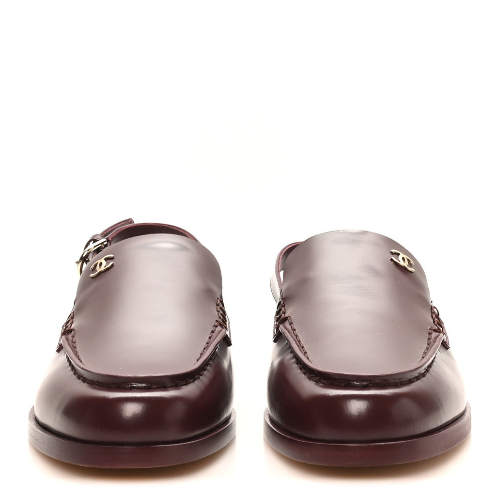 Chanel Shiny Calfskin Slingback CC Women's Loafers