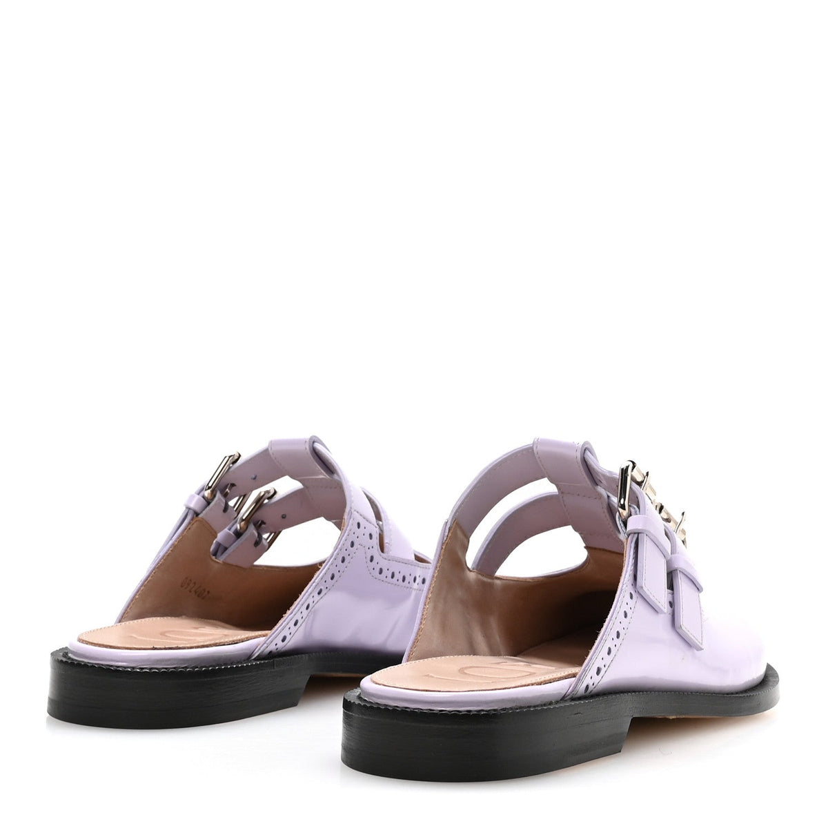 Loewe Calfskin Campo Mary Jane Women's Mules 37 Lilac