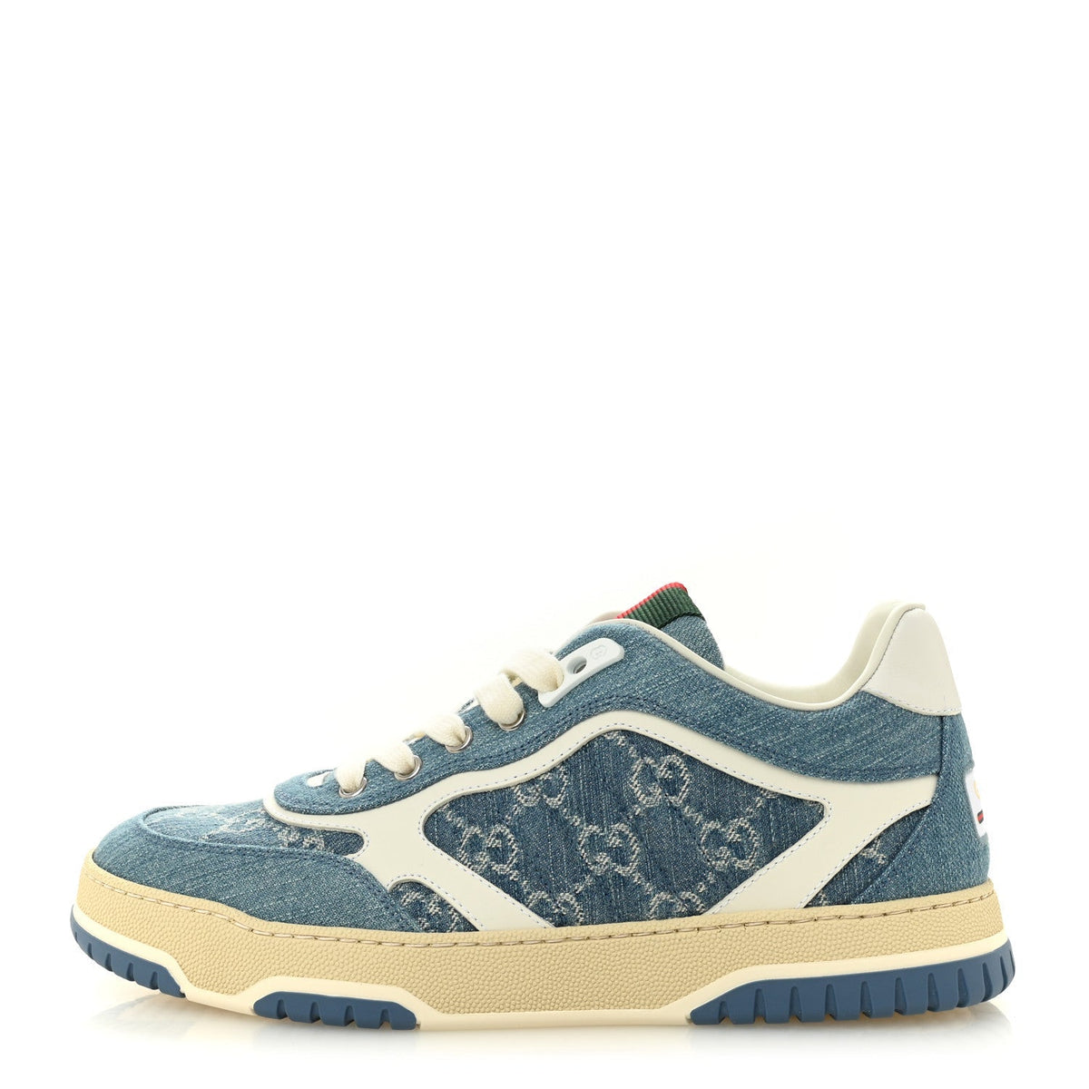 Gucci Denim Women's Re-Web Sneakers 40 Light Blue