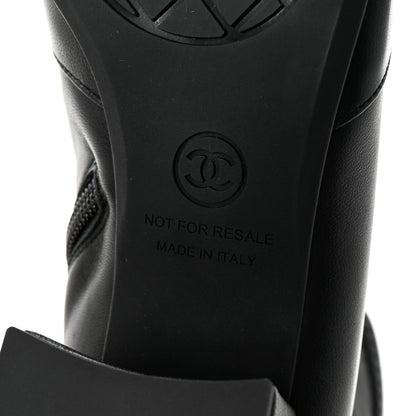 Chanel Stretch Lambskin Cap Toe CC Women's Boots