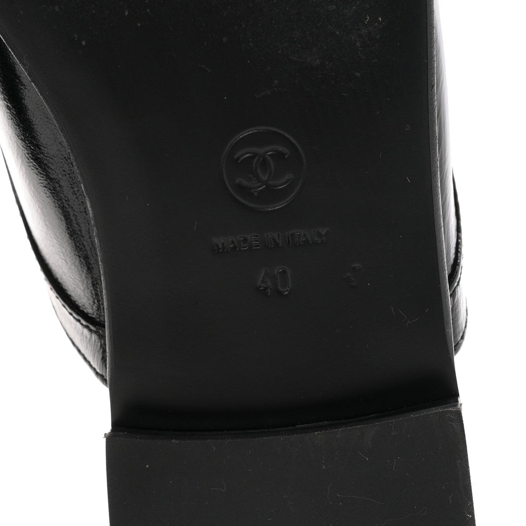 Chanel Shiny Crumpled Lambskin CC Women's Mules