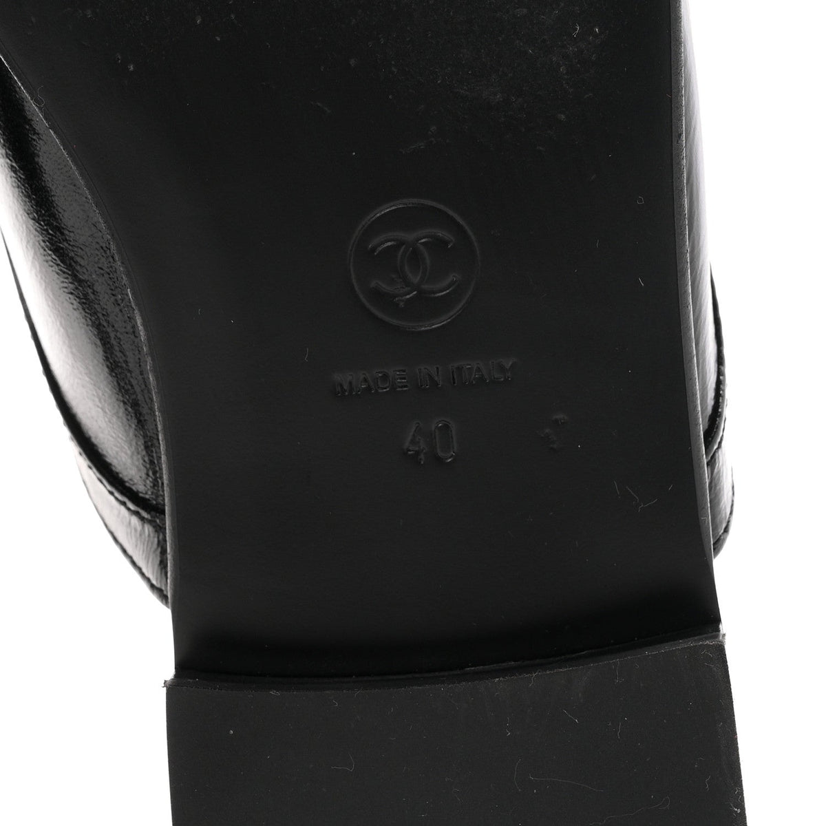 Chanel Shiny Crumpled Lambskin CC Women's Mules