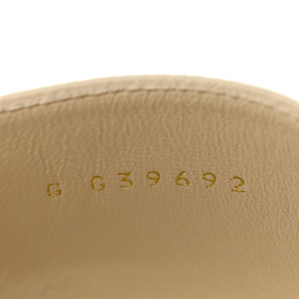 Chanel Lambskin Pearl Crystal CC Women's Mules Sandals 36 Light Beige White