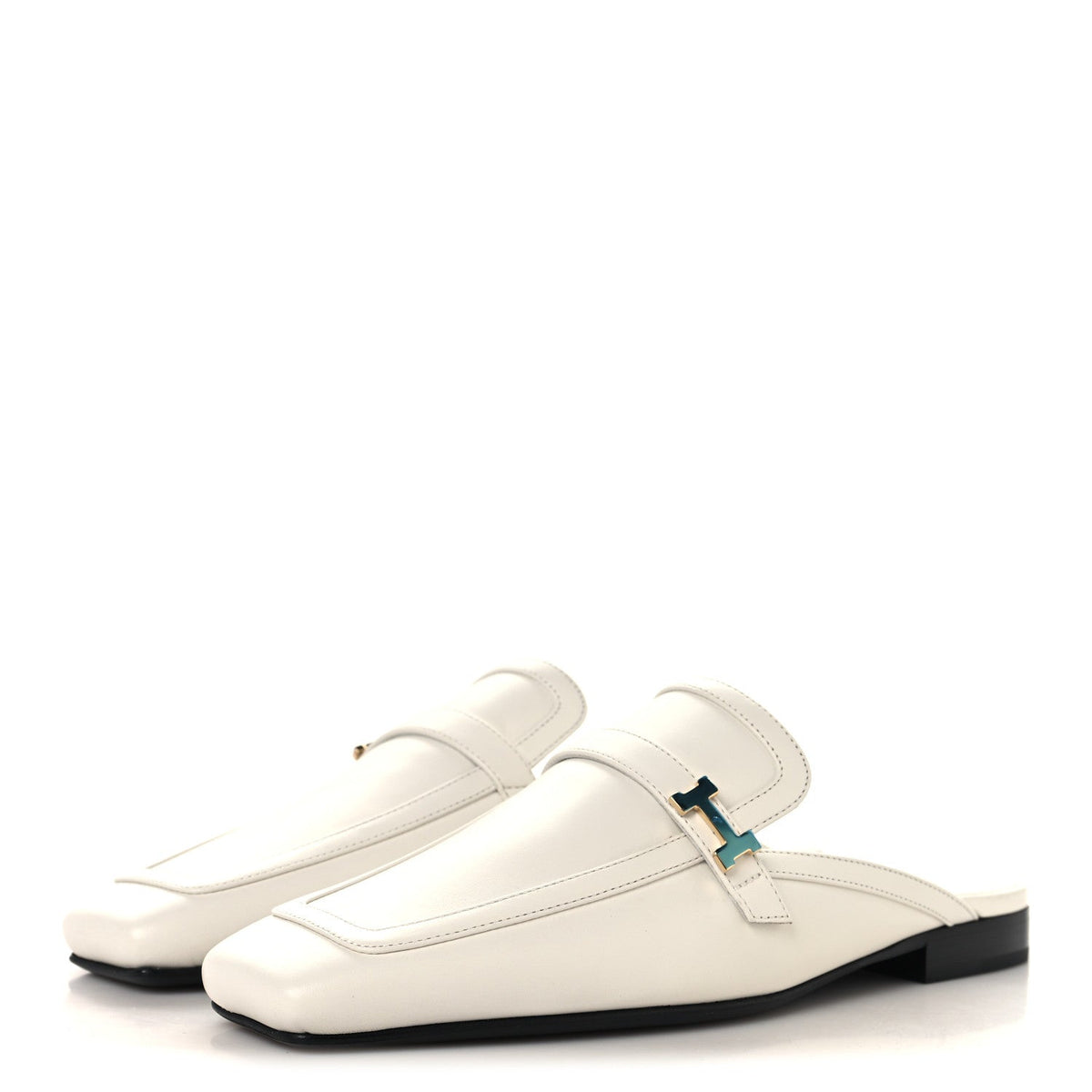 Hermes Calfskin Women's Groupie Mules 35 White