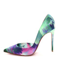 Christian Louboutin Satin Women's Melancholia Iriza 100 Pumps 37.5 Multicolor