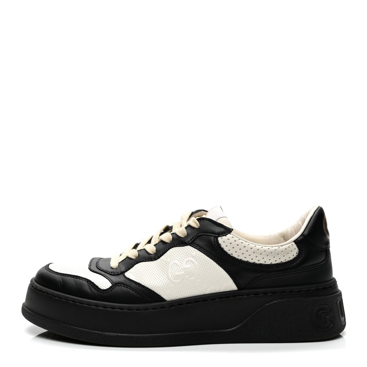 Calfskin GG Tennis Embossed Perforated Interlocking G 55Mm Sneakers 8.