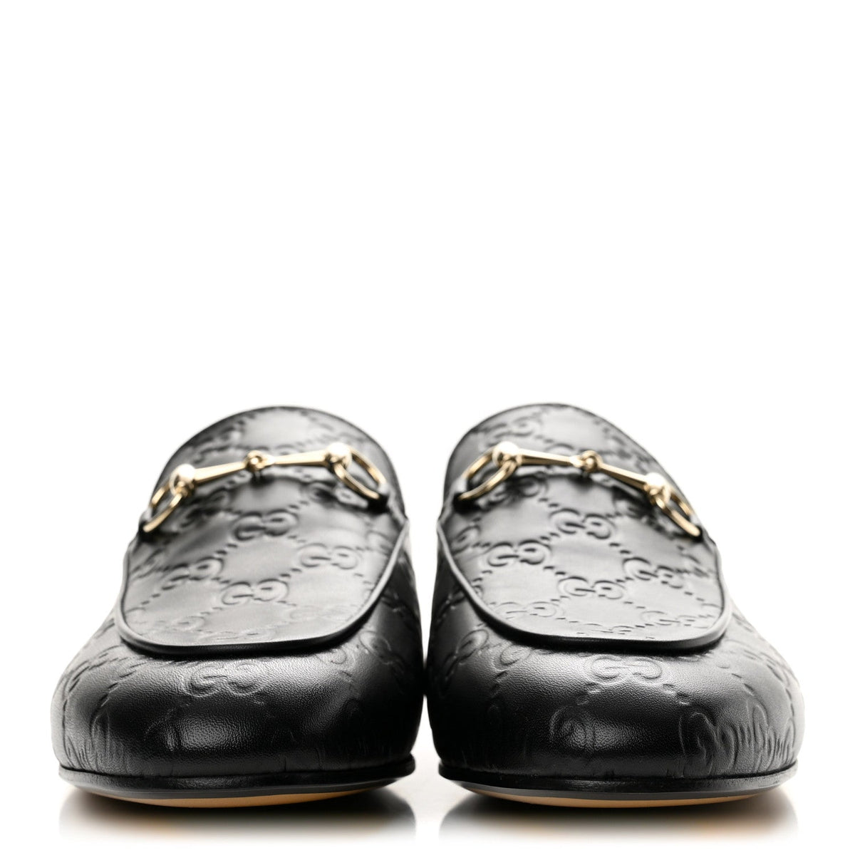 Gucci Guccissima Calfskin Women's Princetown Slippers 38 Black
