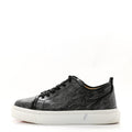 Christian Louboutin Toile Monogram Nappa Men's Adolon Junior Flat Sneakers 42 Black