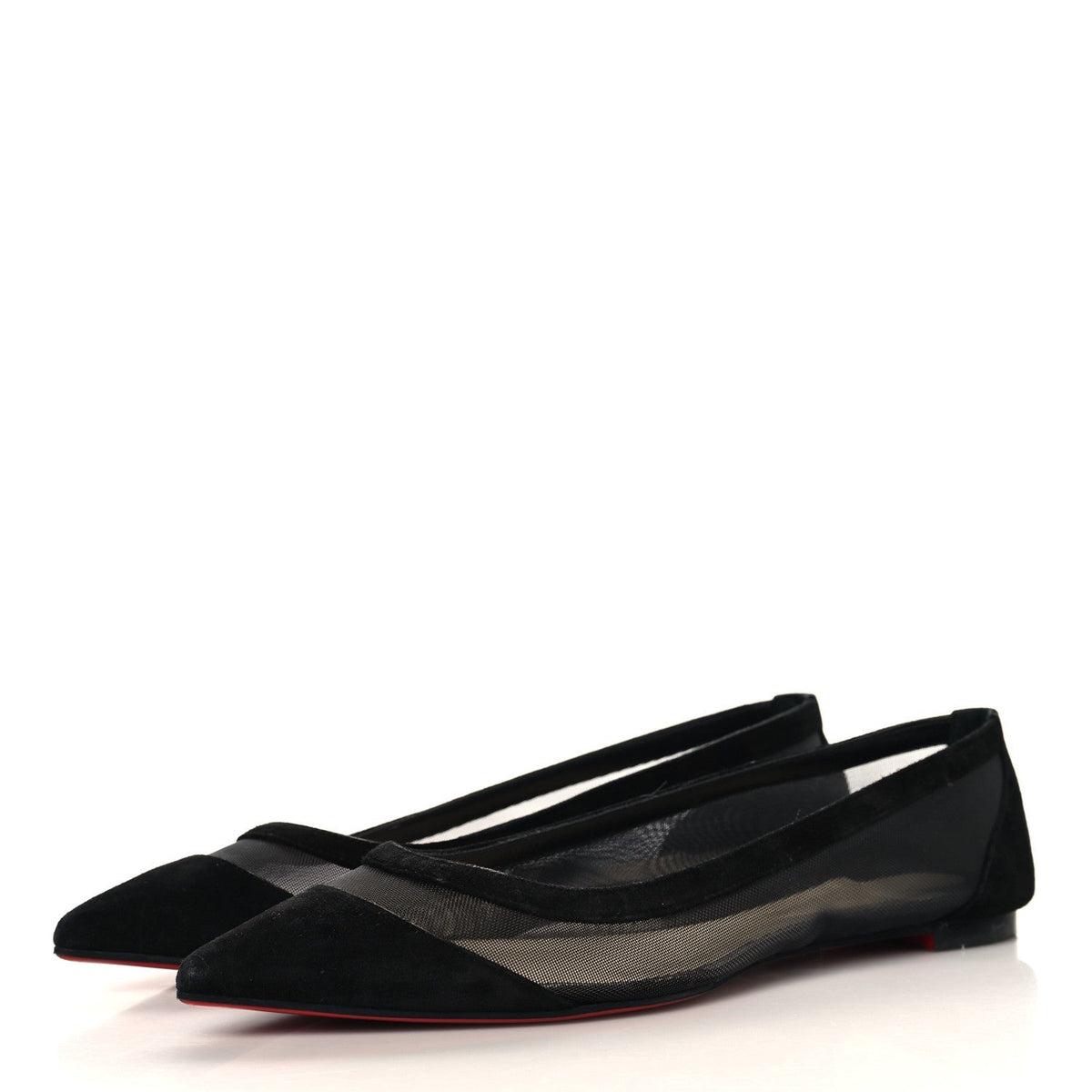 Christian Louboutin Veau Velours Rete Galativi Women's Flats Black