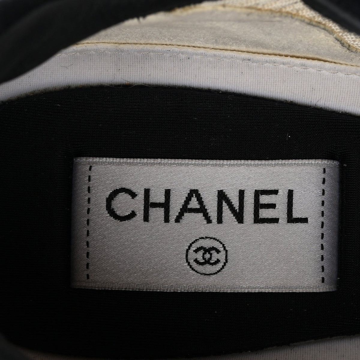 Chanel Fabric Suede Kidskin Women's CC Sneakers 41 Dark Navy White