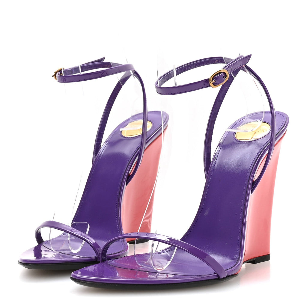 Saint Laurent Vernice Seta Soft Women's Tallulah 110 Sandals 38 Acinus Violet