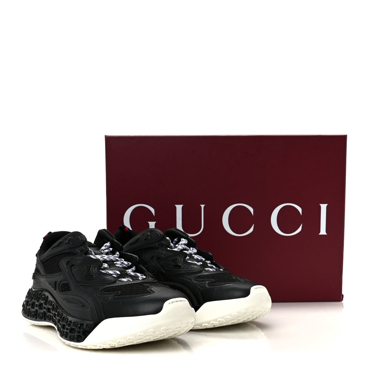 Gucci Demetra Mesh Men's Cub3d Sneakers 12 Black