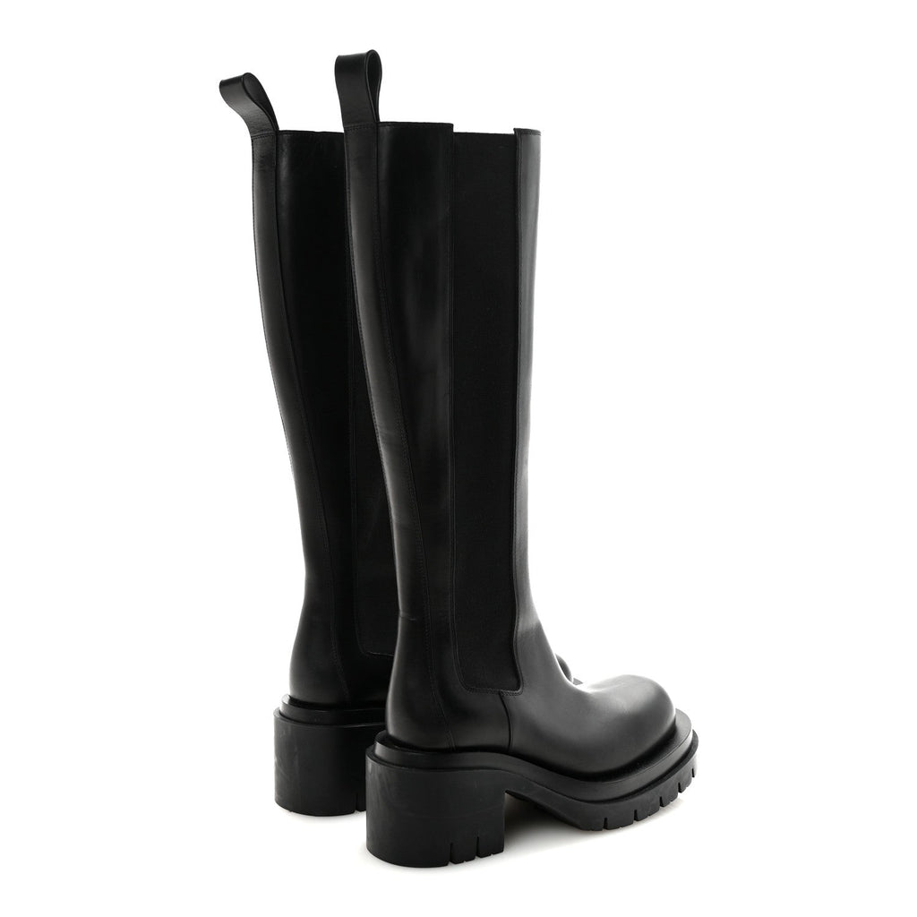 Bottega Veneta Calfskin Women's The Lug Chelsea Tall Boots 36.5 Black
