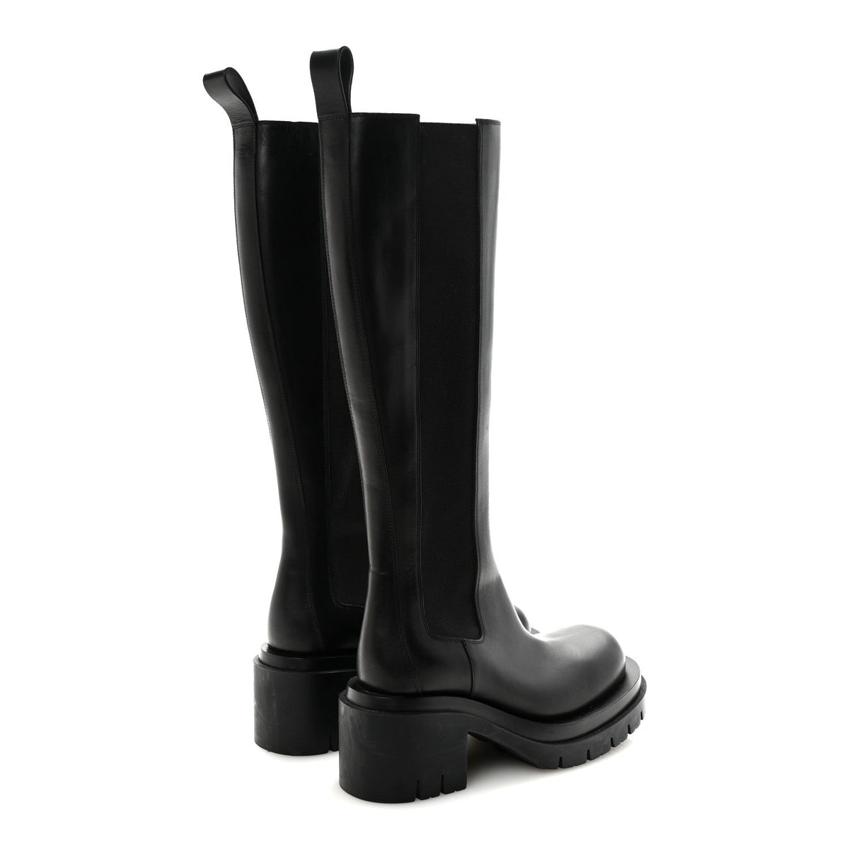 Bottega Veneta Calfskin Women's The Lug Chelsea Tall Boots 36.5 Black