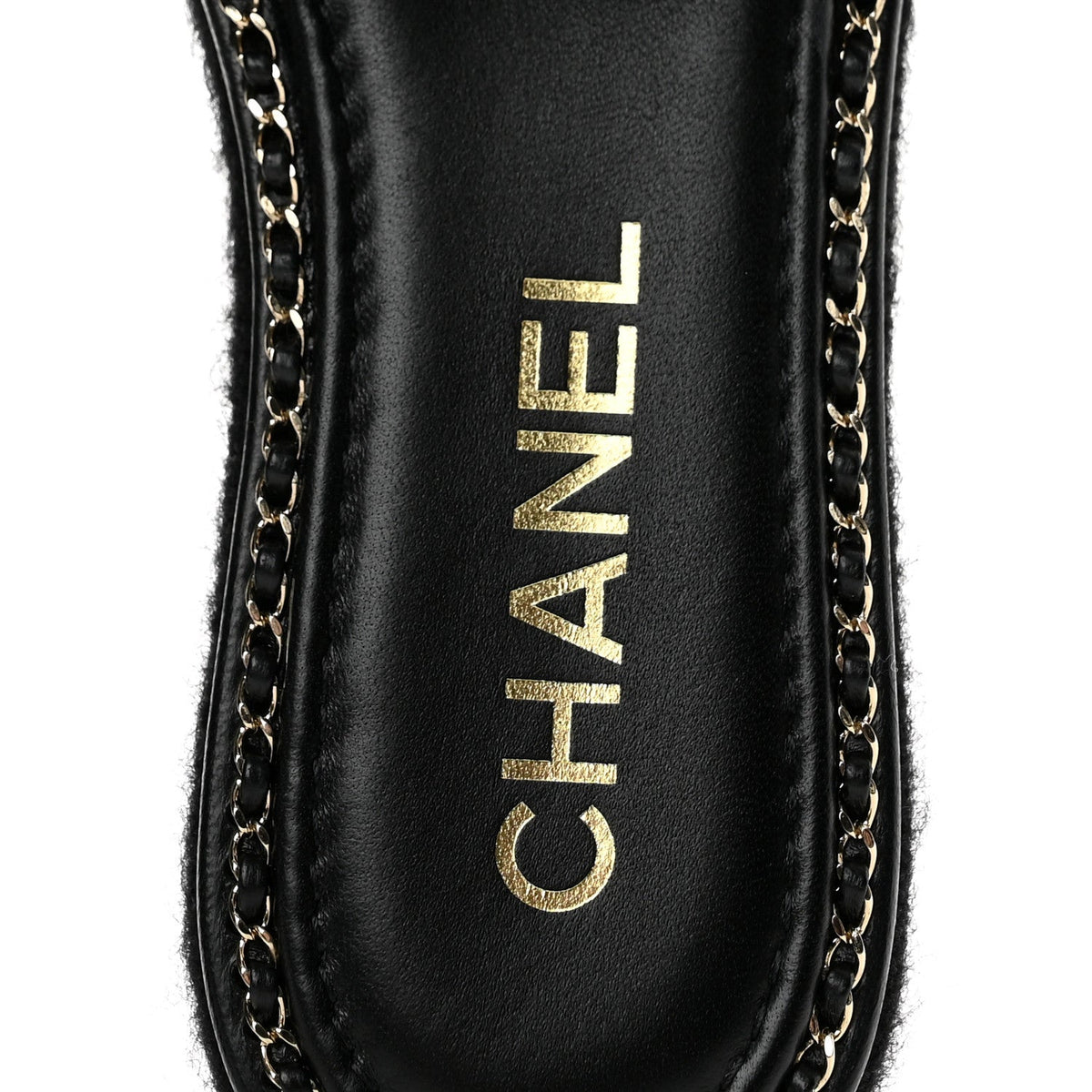 Chanel Wool Alpaca Chain CC Women's Shoes