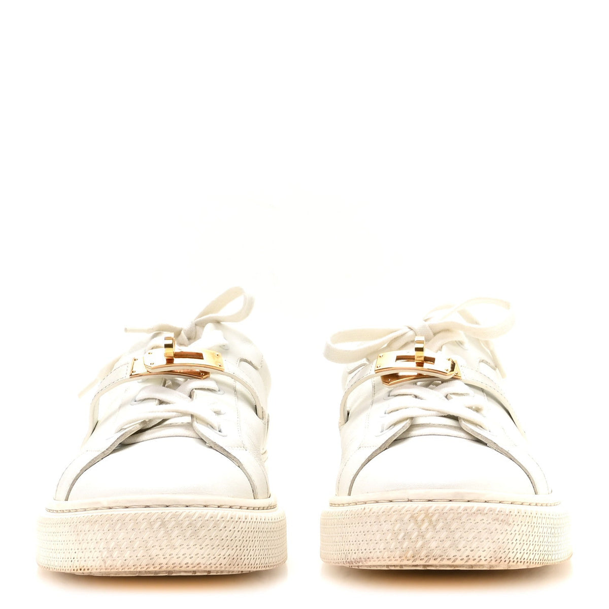 Hermes Calfskin Women's Day Sneakers 40 White