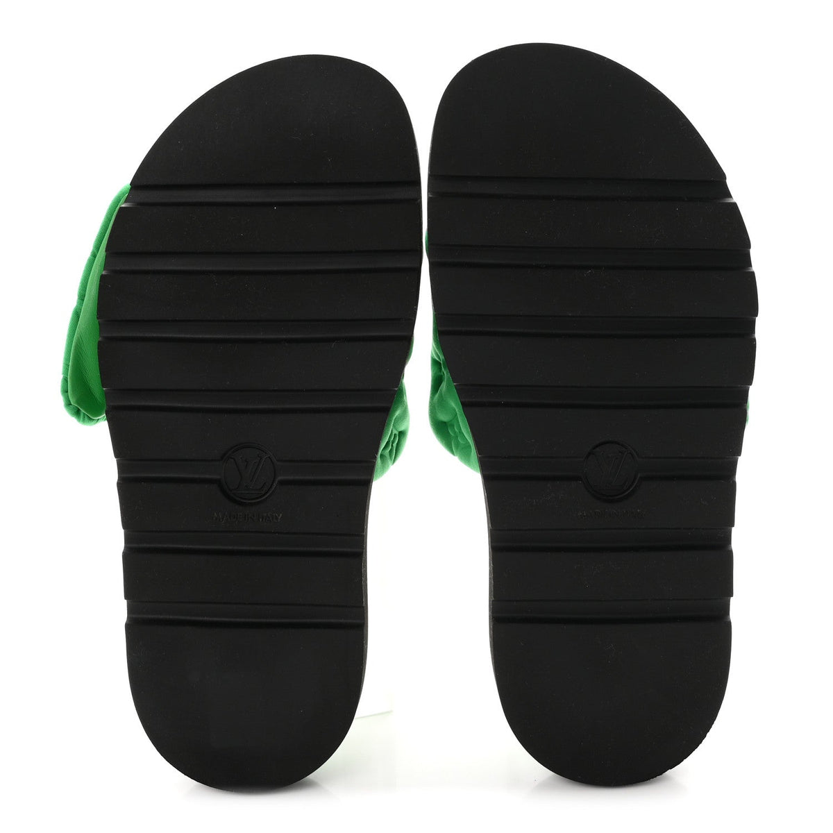 Louis Vuitton Technical Fabric Women's Pool Pillow Comfort Mules 41 Green