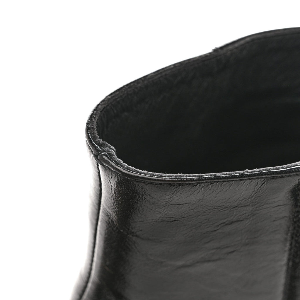 Saint Laurent Calfskin Women's Loulou 70 Uniform Ankle Boots 36 Black