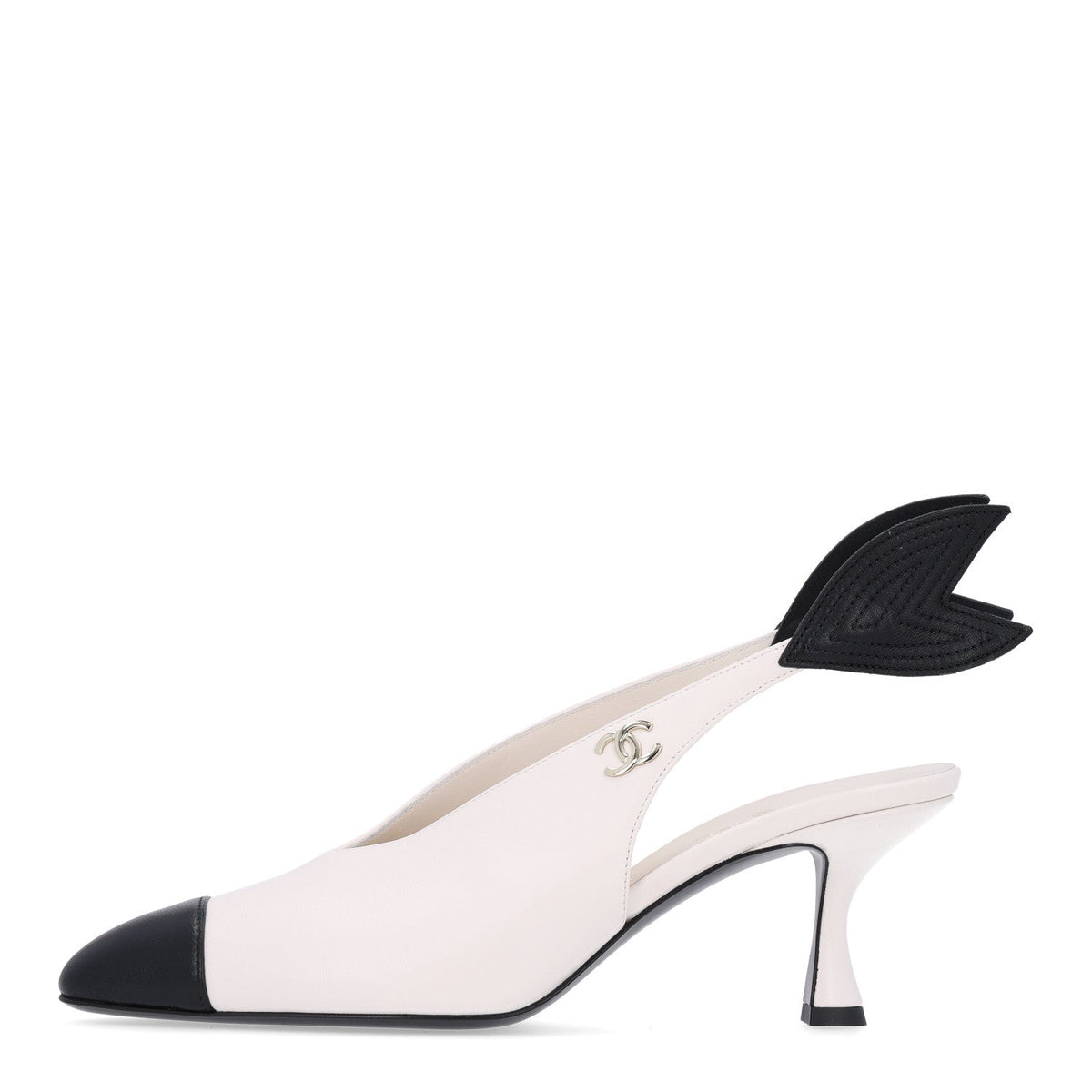 Chanel Lambskin Cap Toe Women's Slingback Pumps