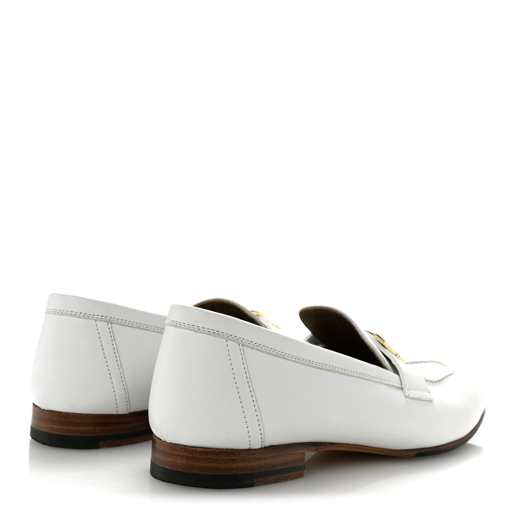 Hermès Goatskin Women's Paris Loafers 38 Beige Glaise