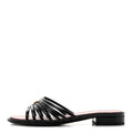 Goatskin Caged CC Slide Sandals Black