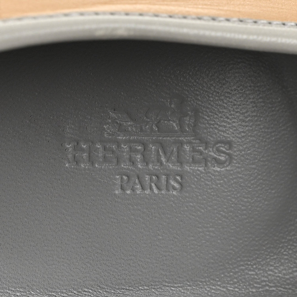Hermes Goatskin Women's Royal Loafers 38 Beige Albinos