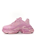 Balenciaga Fabric Mesh Women's Triple S Sneakers 36 Pink
