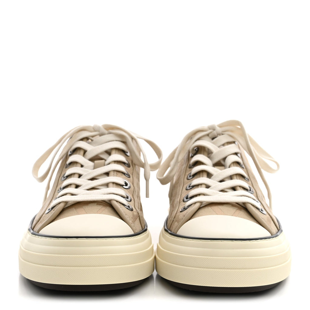Valentino Garavani Canvas Iconographe VLogo Sneakers 41 Beige