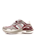 Gucci Calfskin Mesh Women's 2.0 Sneakers 9 Gray Rosso Ancora