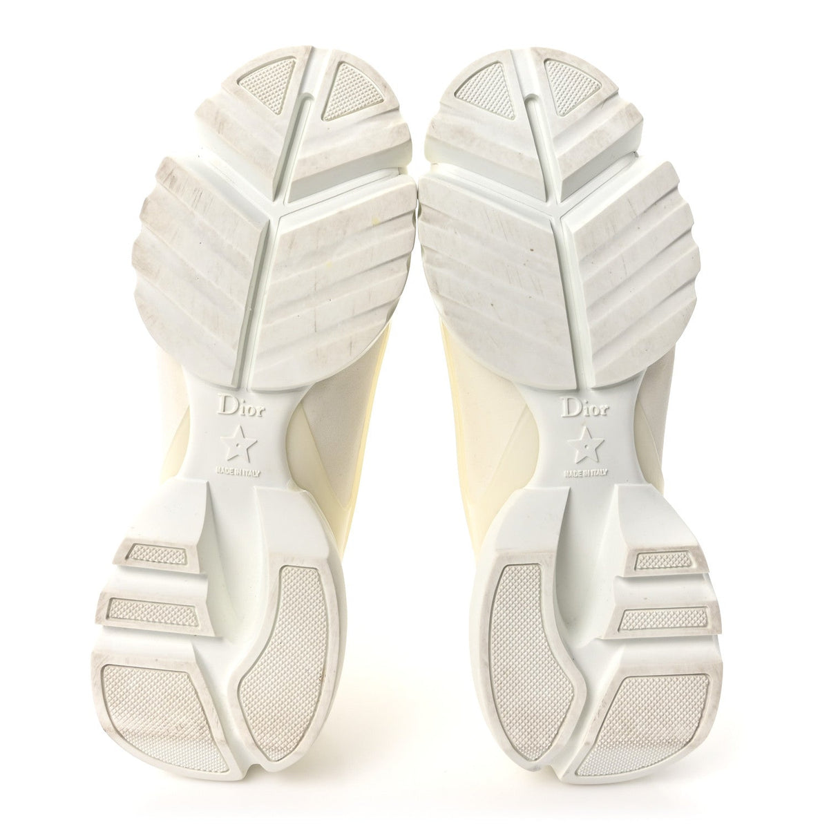 Christian Dior Technical Fabric Rubber Women's D-Connect Sneakers 37 White