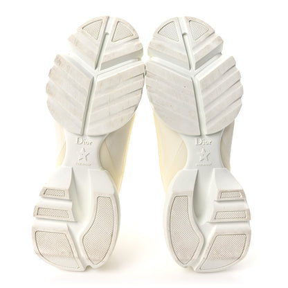 Christian Dior Technical Fabric Rubber Women's D-Connect Sneakers 37 White