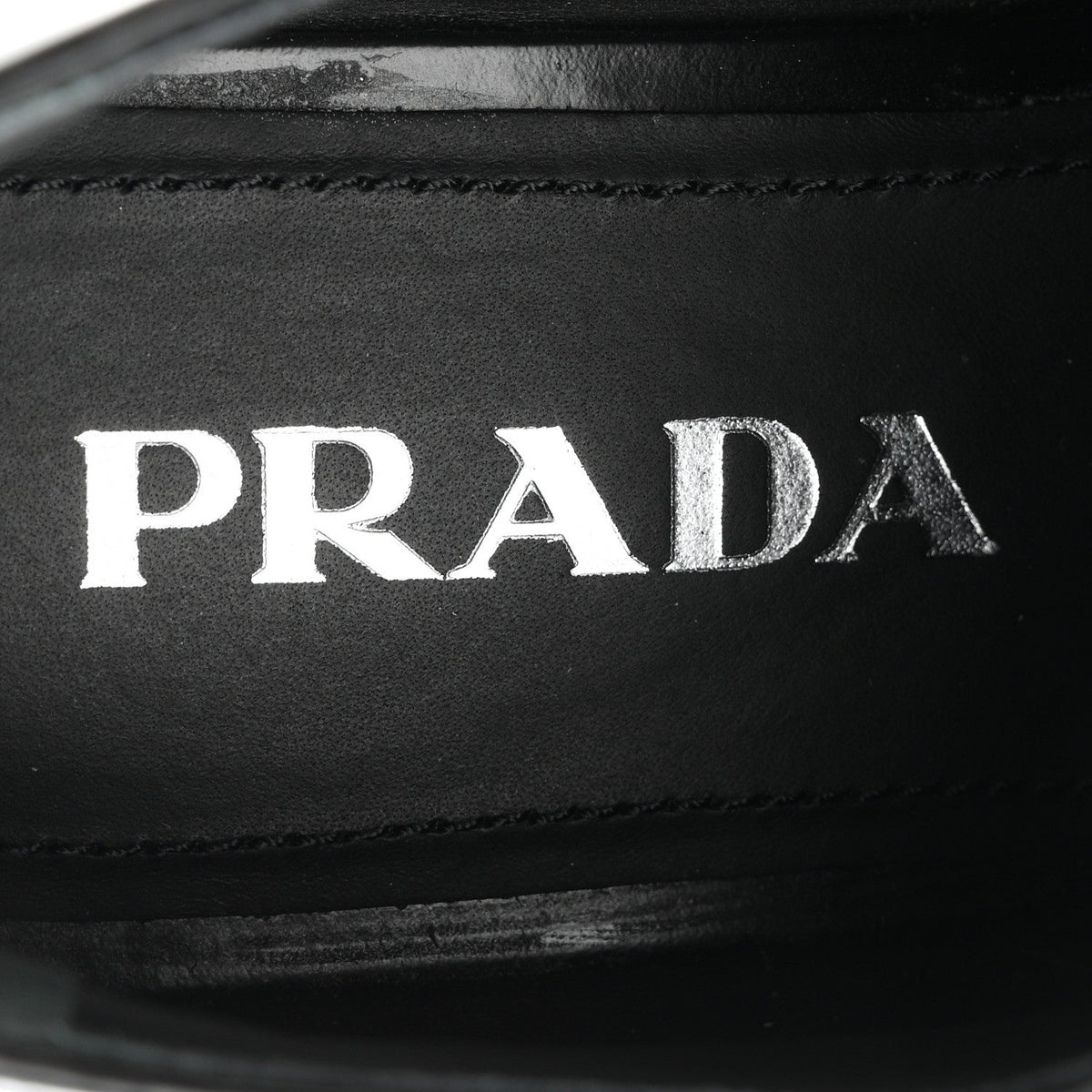Prada Spazzolato Calfskin Women's Derby Platform Loafers 37 Black