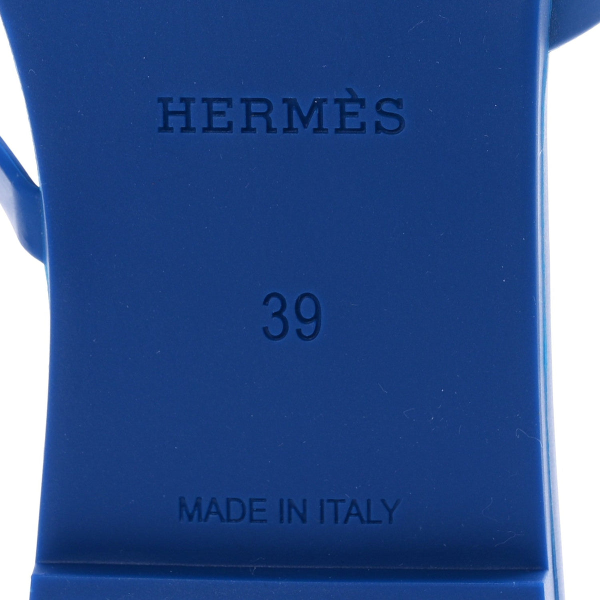 Hermes Rubber Women's Chaine d'Ancre Rivage Sandals 39 Bleu Smalt