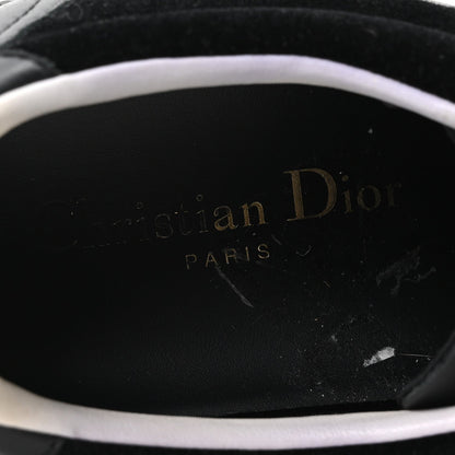 Christian Dior Velvet Calfskin Women's Diorun Sneakers 37.5 Black Off White