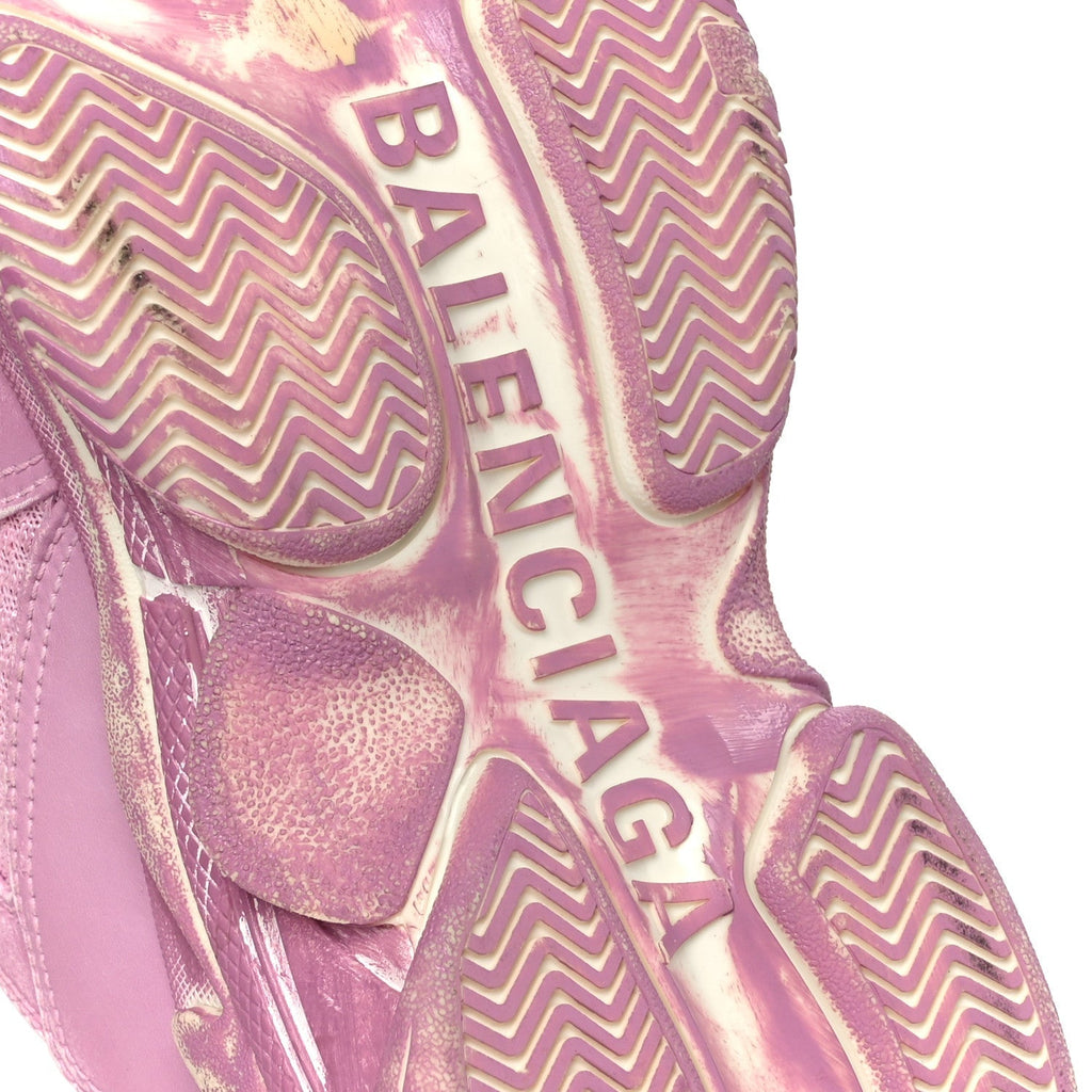 Balenciaga Fabric Mesh Women's Triple S Sneakers 36 Pink