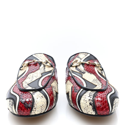 Gucci Snakeskin Women's Princetown Slippers 37.5 Multicolor