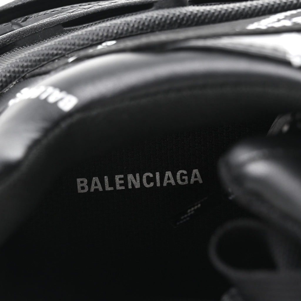 Balenciaga Technical Fabric Men's Triple S Sneakers 40 Black White