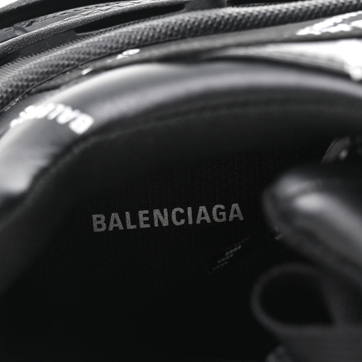 Balenciaga Technical Fabric Men's Triple S Sneakers 40 Black White