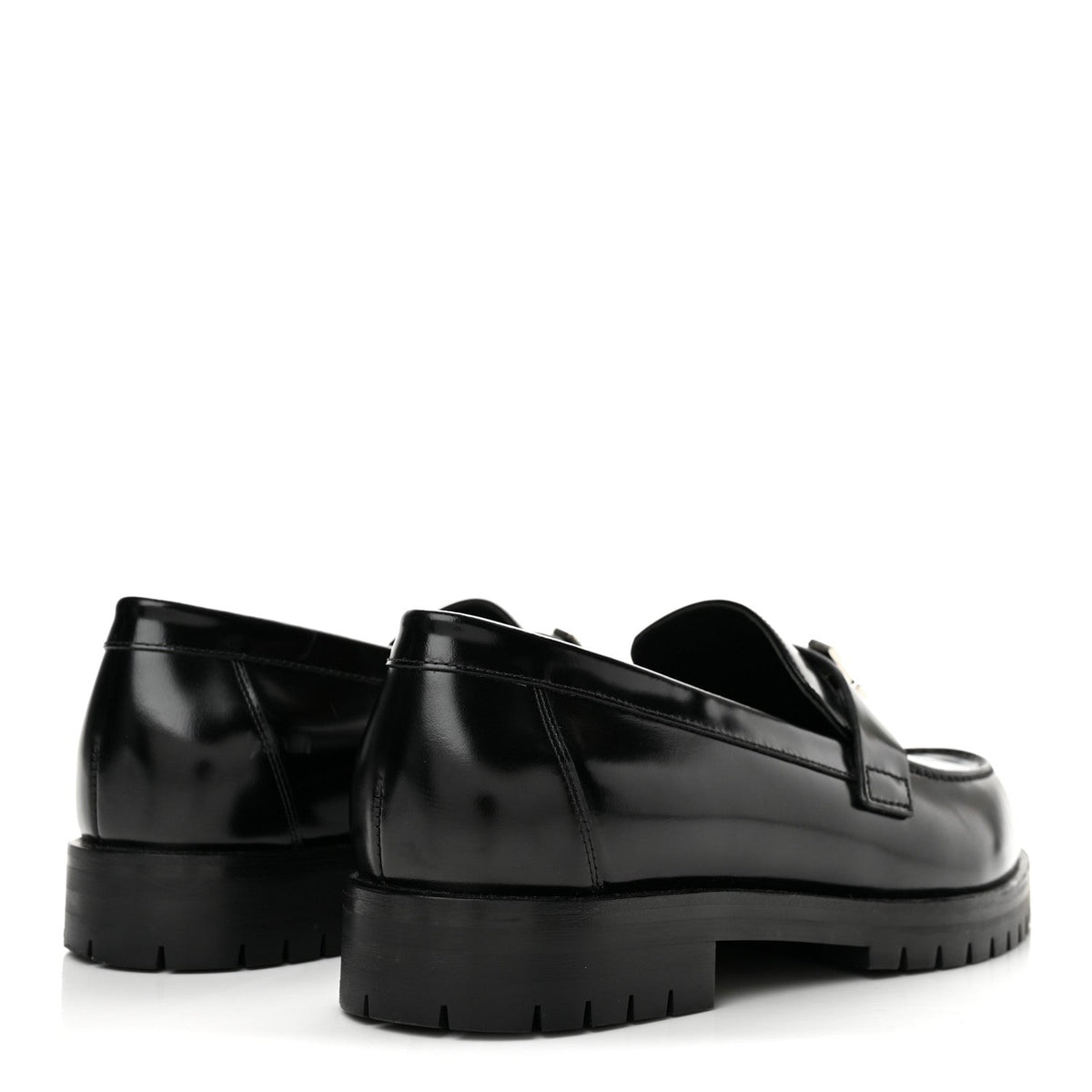 Hermès Glazed Calfskin Faubourg Women's Loafers Black