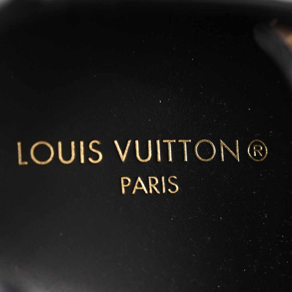 Louis Vuitton Suede Calfskin Recycled Monogram Nylon Women's Run Away Sneakers 39 Black