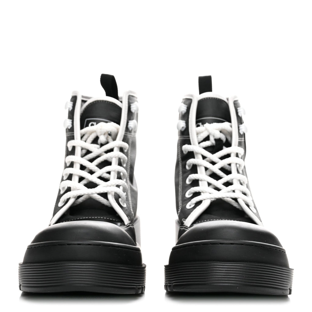 Christian Dior Calfskin Technical Fabric Women's D-Rise 35mm Boots 38 Black