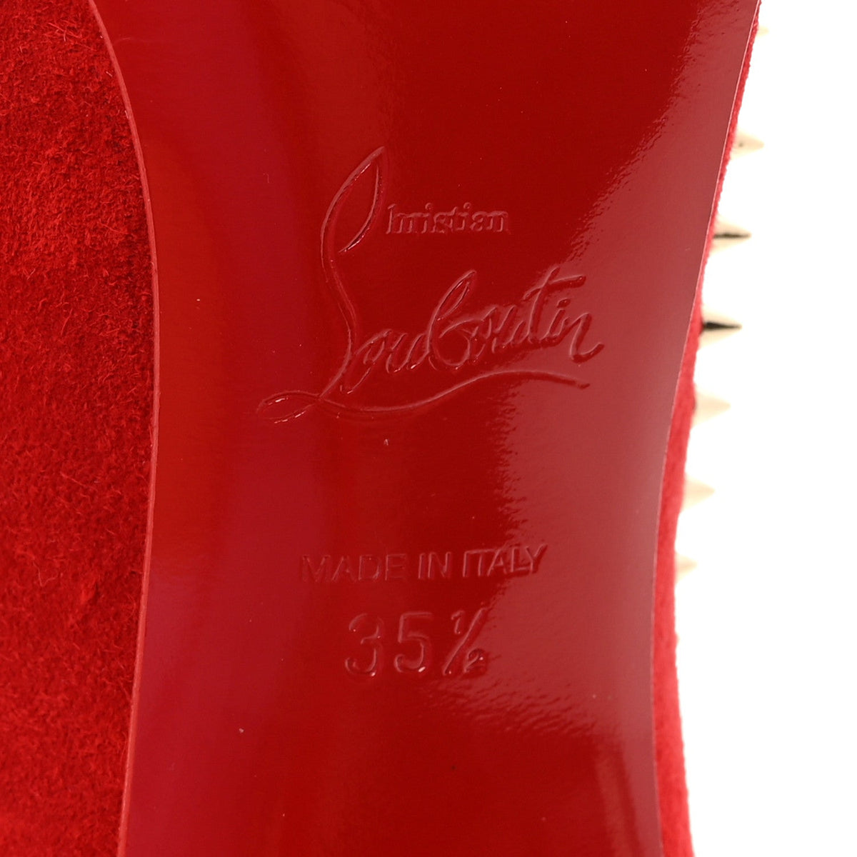 Christian Louboutin Suede Women's Anjalina 85 Pumps 35.5 Loubi