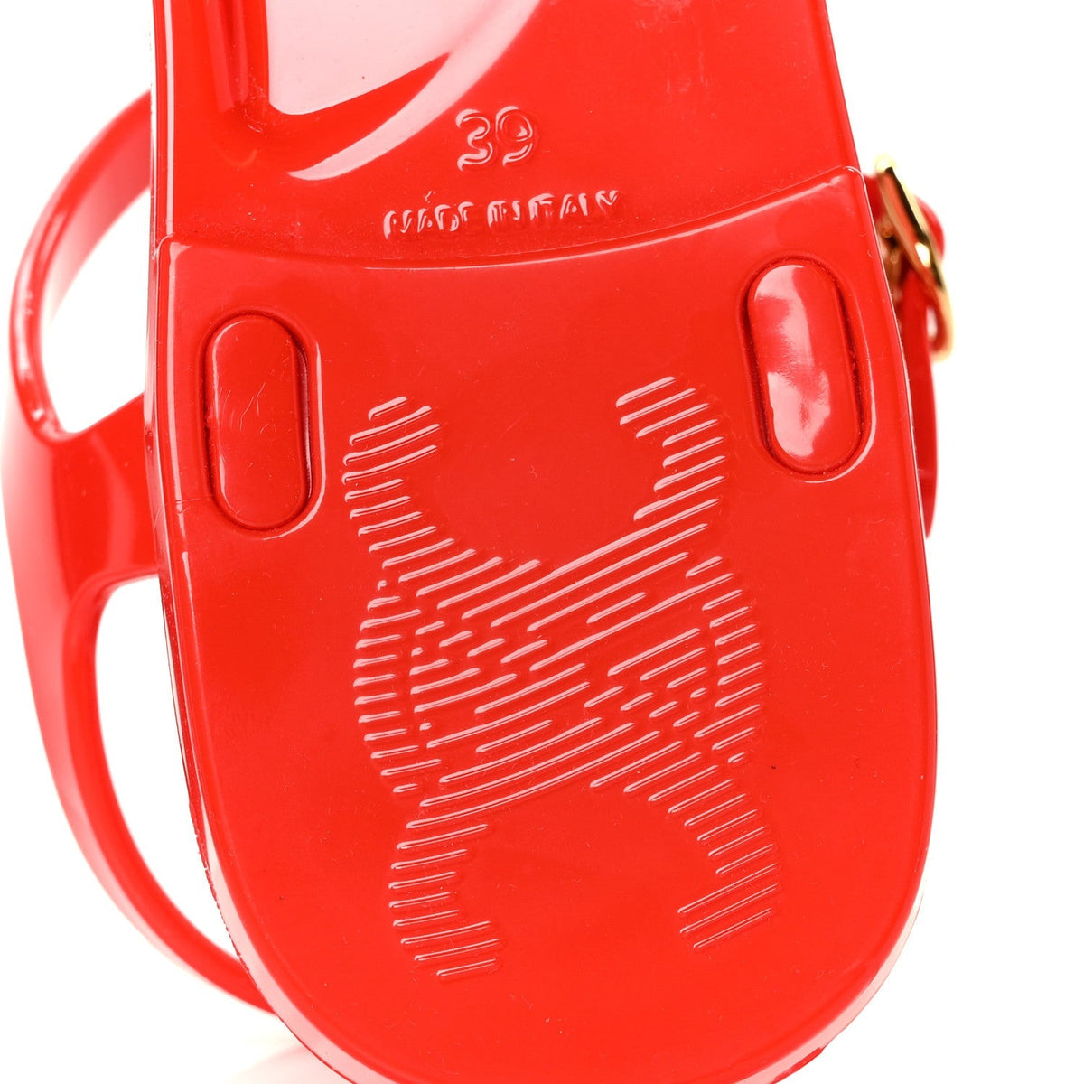 Celine PVC Women's Jelly Bay Sandals 39 Ultra Red