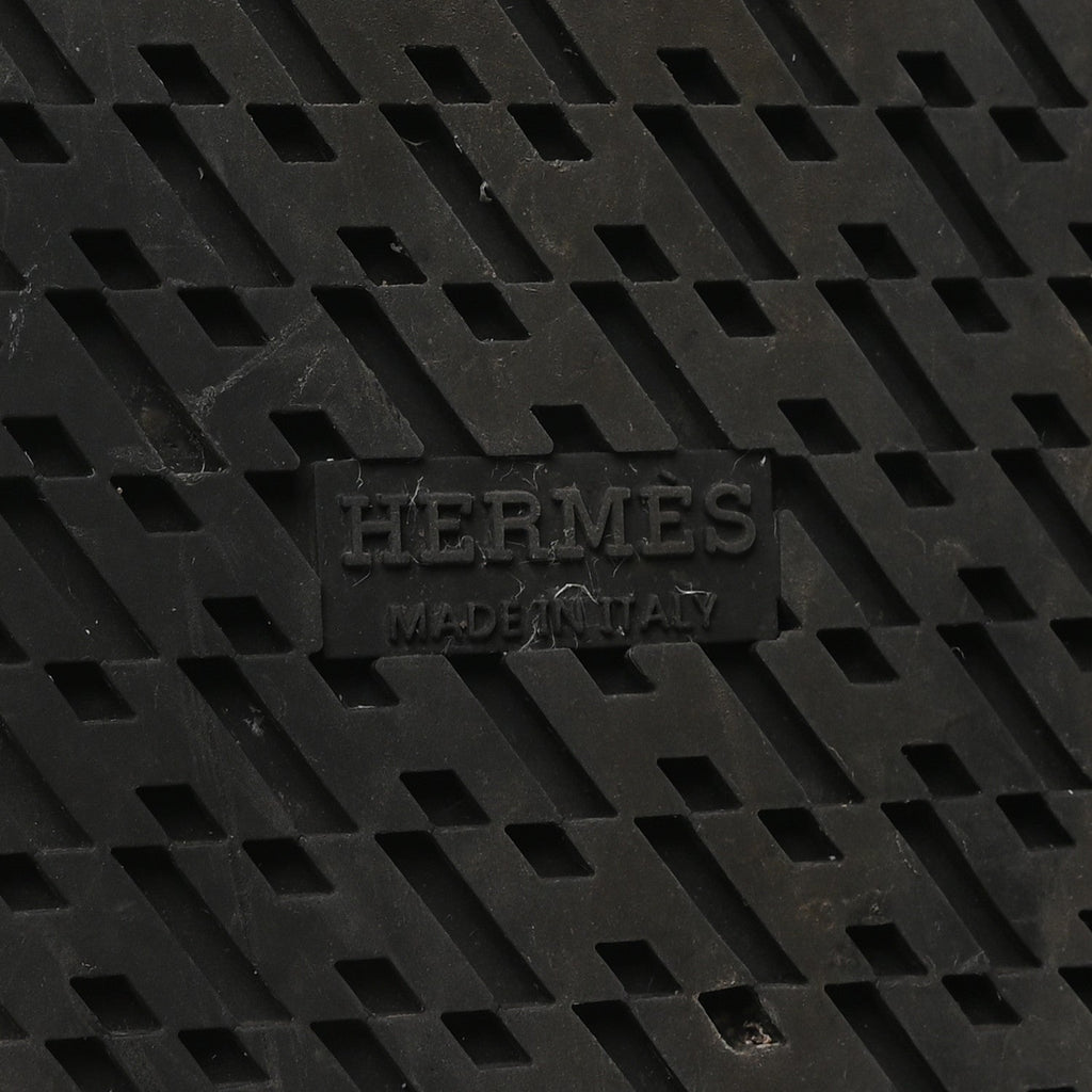 Hermes Calfskin Embroidered Women's Chypre Sandals 38 Natural