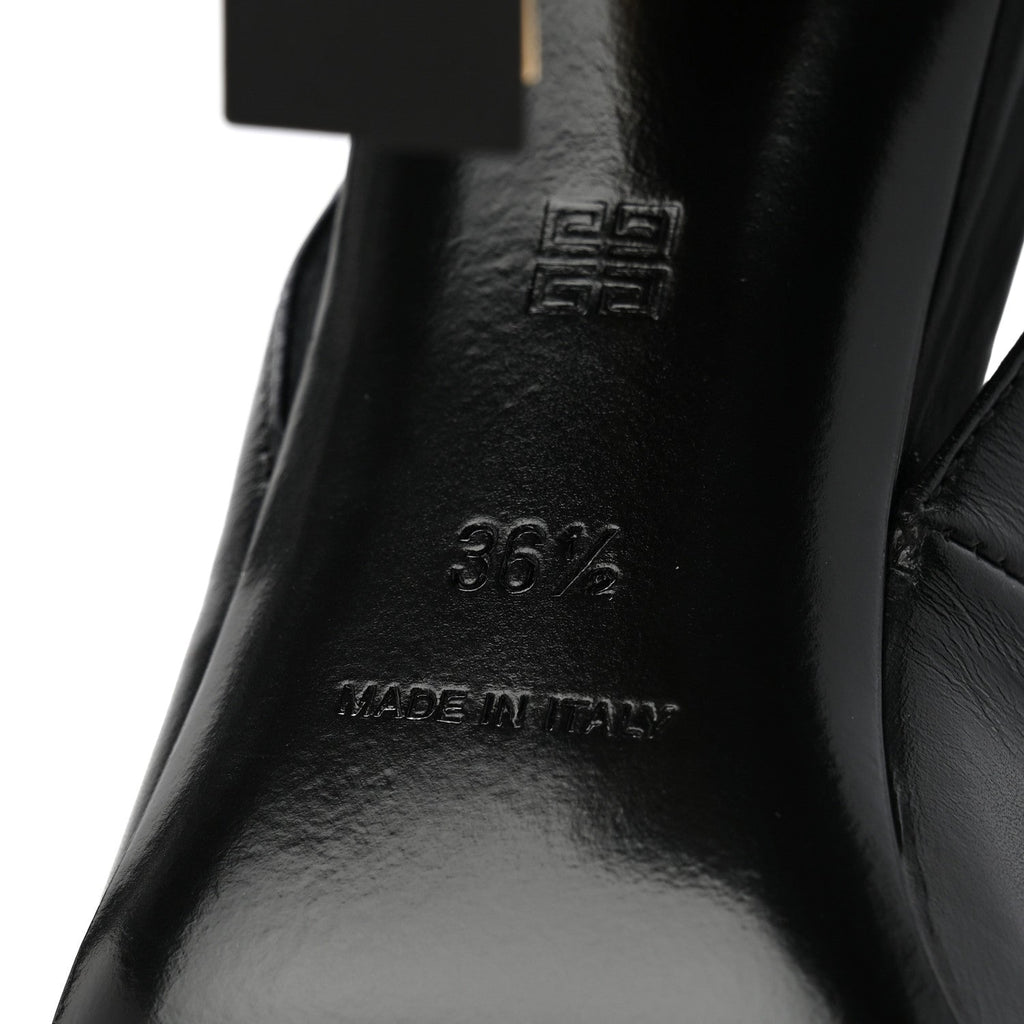 Givenchy Calfskin Women's Beauw Slingback Pumps 36.5 Black