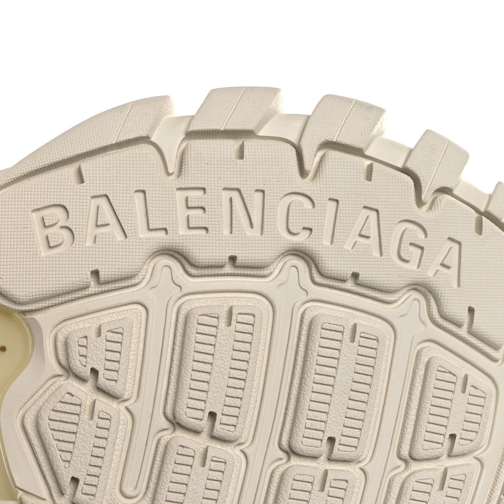 Balenciaga Mesh Nylon Faux Fur Women's Track Hike Sneakers White