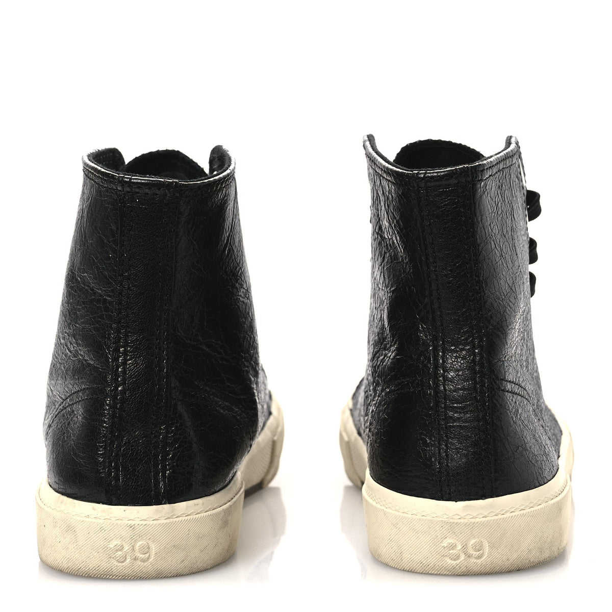 Balenciaga Agneau Arena Women's Paris High Top Sneakers 39 Black