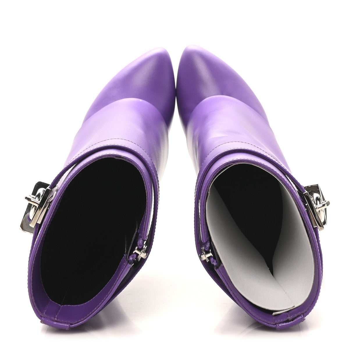 Givenchy Calfskin Women's Shark Lock Ankle Boots 35 Ultraviolet