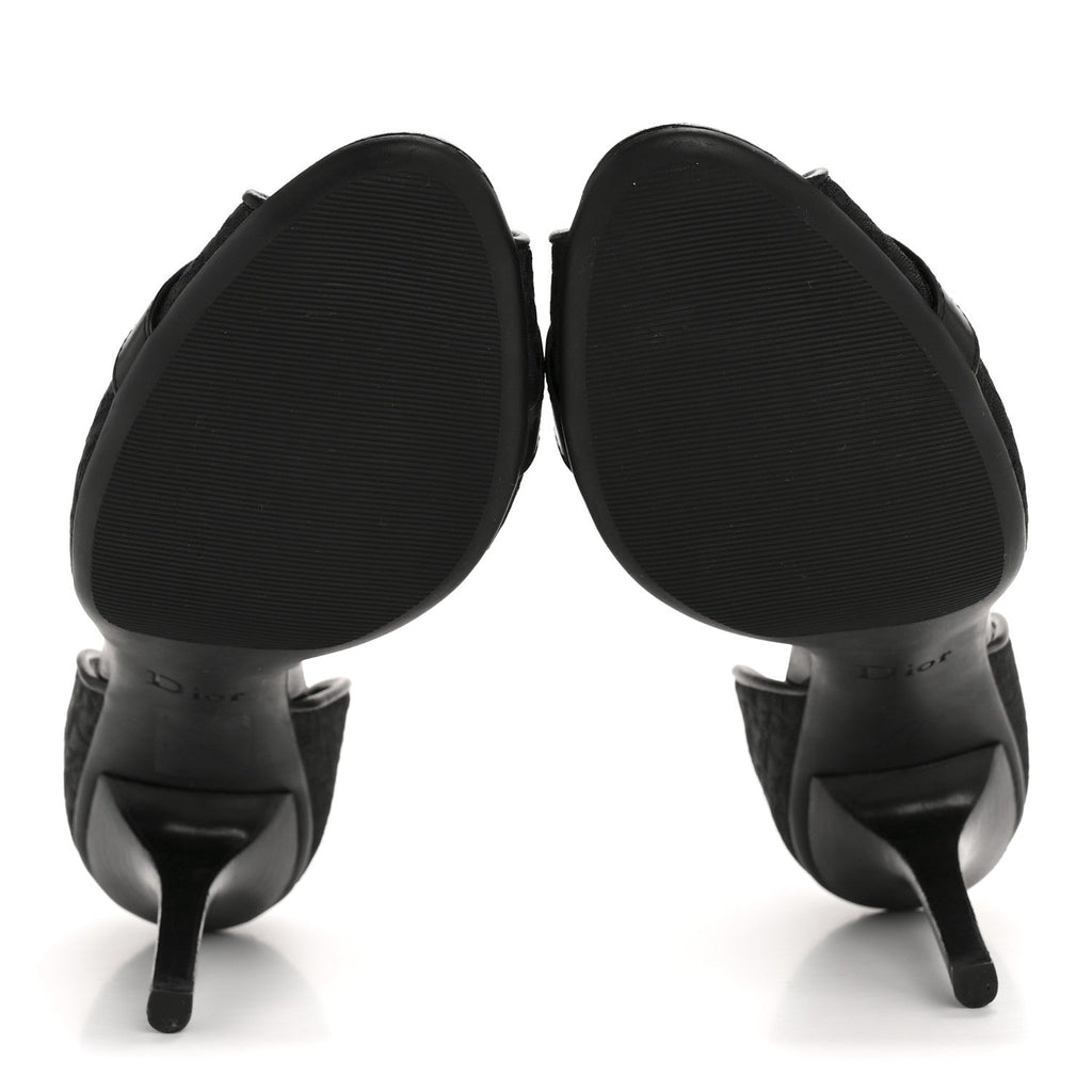 Christian Dior Canvas Monogram Women's Sandals 37.5 Black