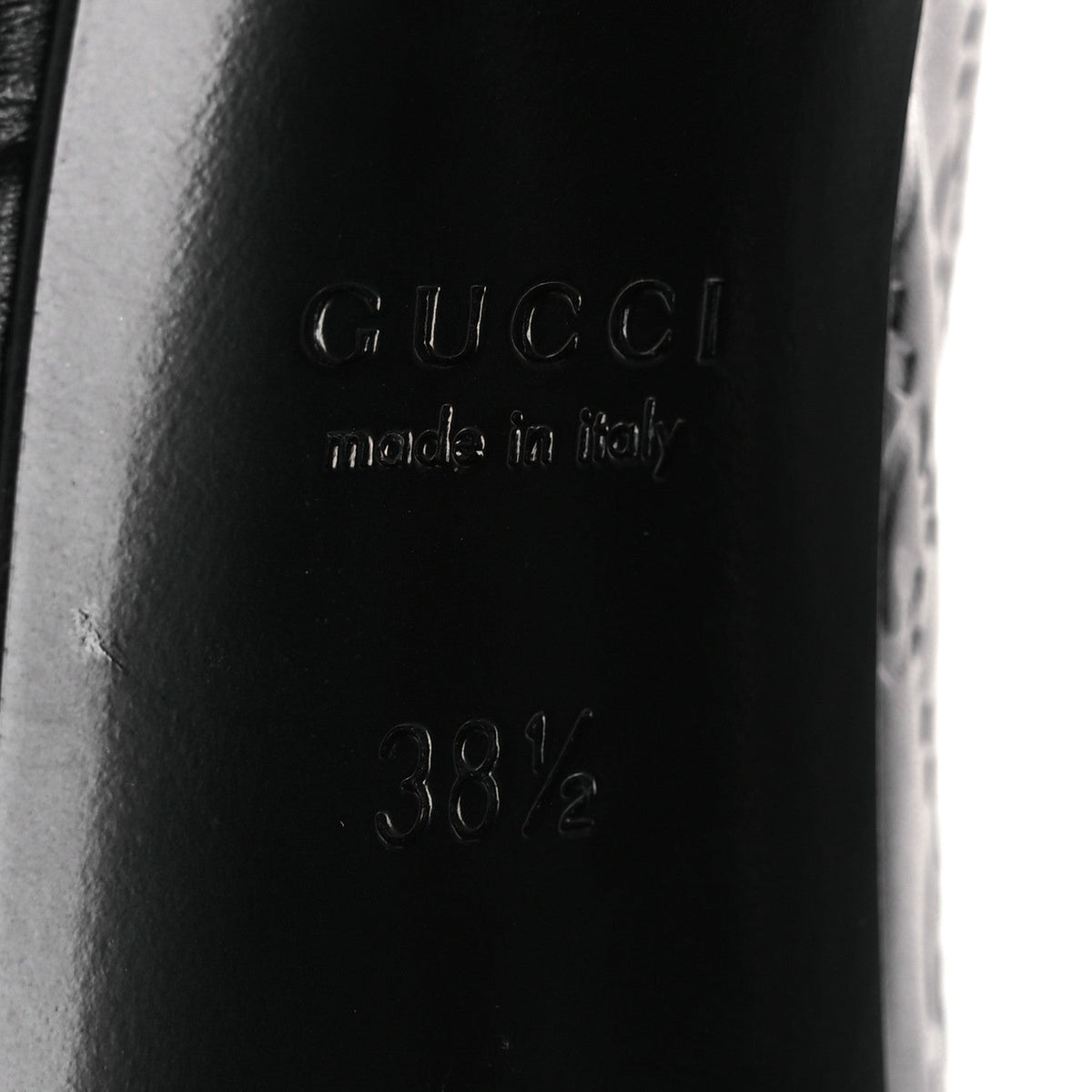 Gucci Leather Horsebit Women's Platform Slingback Mules 38.5 Black